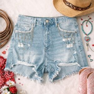 Risen Shorts | Concert shorts | western shorts | bedazzled shorts